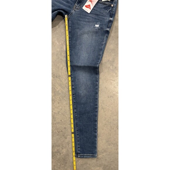 NWT KanCan Jeans Womens Size 24 Mid Rise Super Skinny Stretch Distressed - Picture 5 of 8